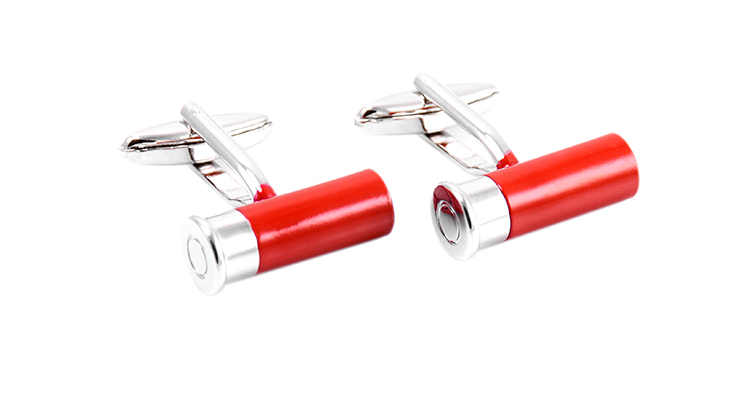 Manžetové knoflíčky Brokový náboj - červený 