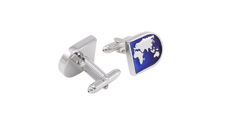 Manžetové knoflíčky Mapa světa 