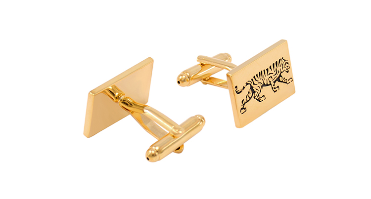 Zlaté manžetové knoflíčky Tygr 