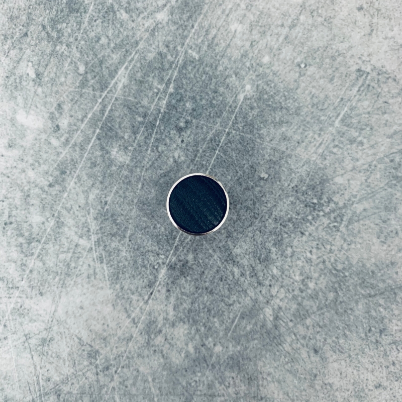 Černé manžetové knoflíčky Round Stripe