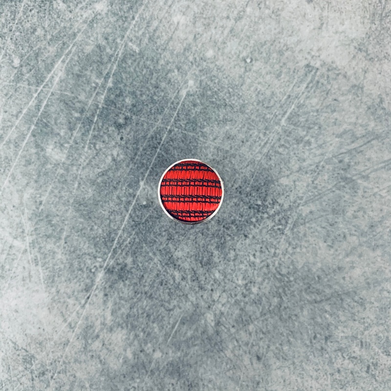 Červeno - černé manžetové knoflíčky Round Stripe