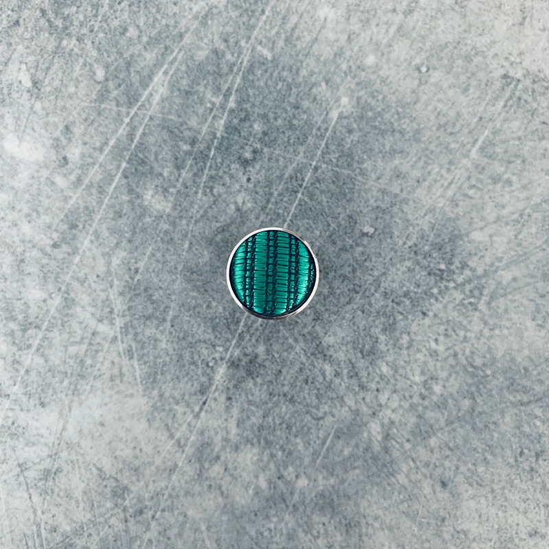 Zeleno - černé manžetové knoflíčky Round Stripe