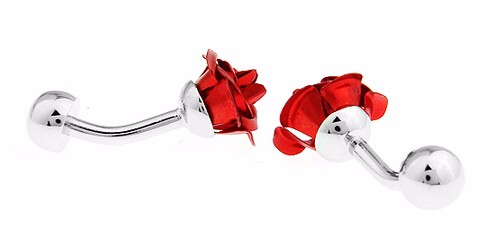 Manžetové knoflíčky Červená růže