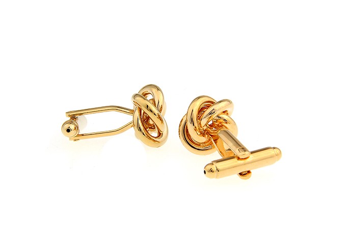 Manžetové knoflíčky Uzel - zlatý kulatý