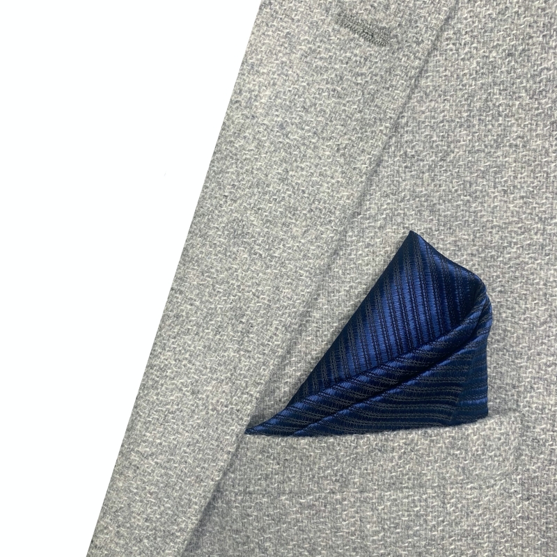 Modro - černý kapesník Stripe 