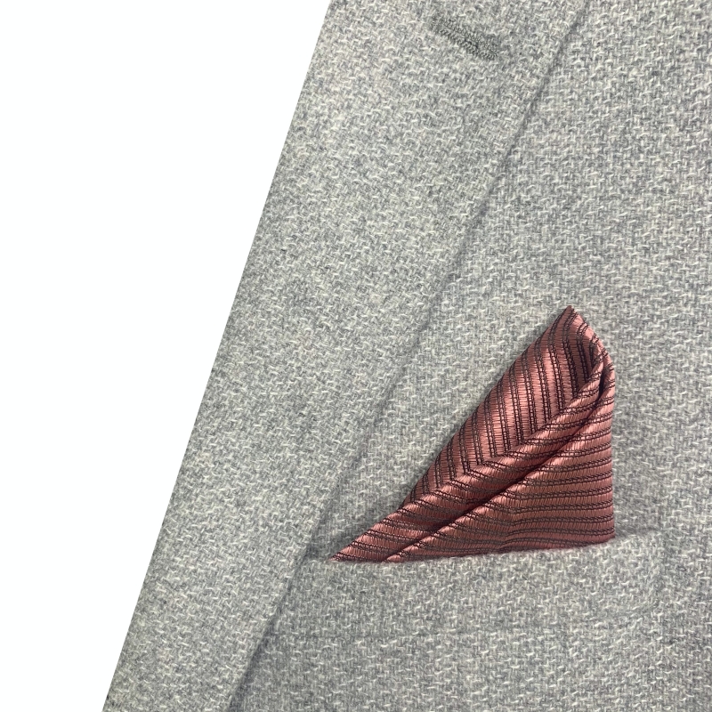 Růžovo - černý kapesník Stripe 