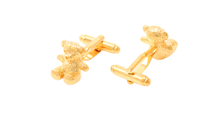 Manžetové knoflíčky zlatý Medvídek 