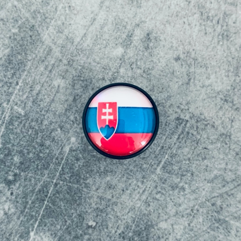 Manžetové knoflíčky Vlajka Slovenská republika - černé 