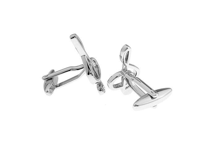 Manžetové knoflíčky Houslový klíč velký stříbrný 