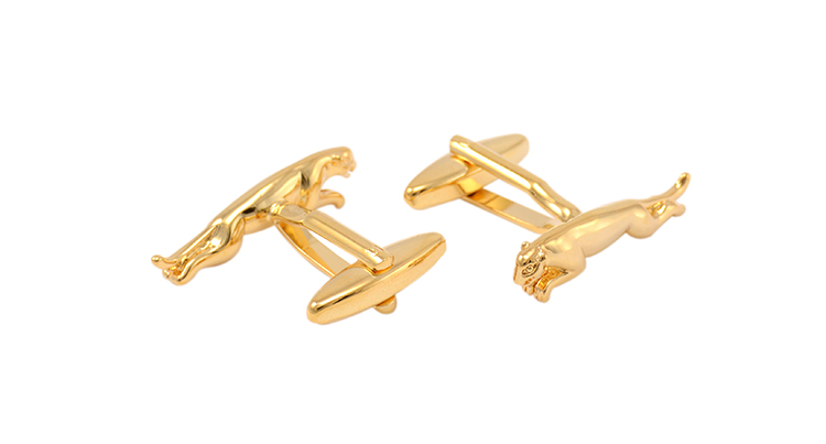 Manžetové knoflíčky Jaguar zlatá soška