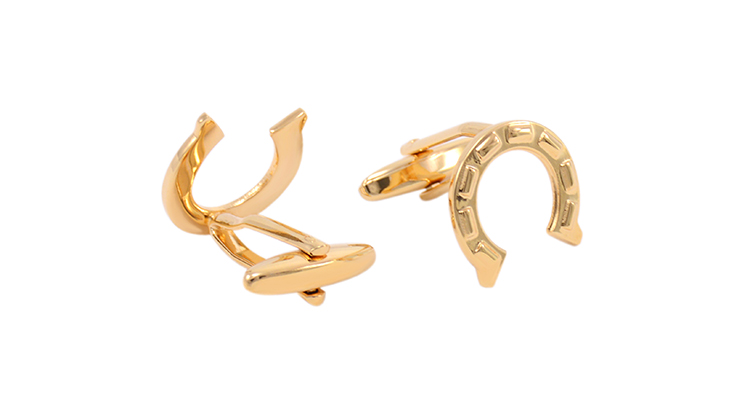Manžetové knoflíčky Podkova zlatá 