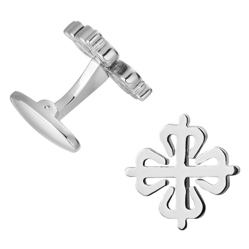 Manžetové knoflíčky French Emblém stříbrný 