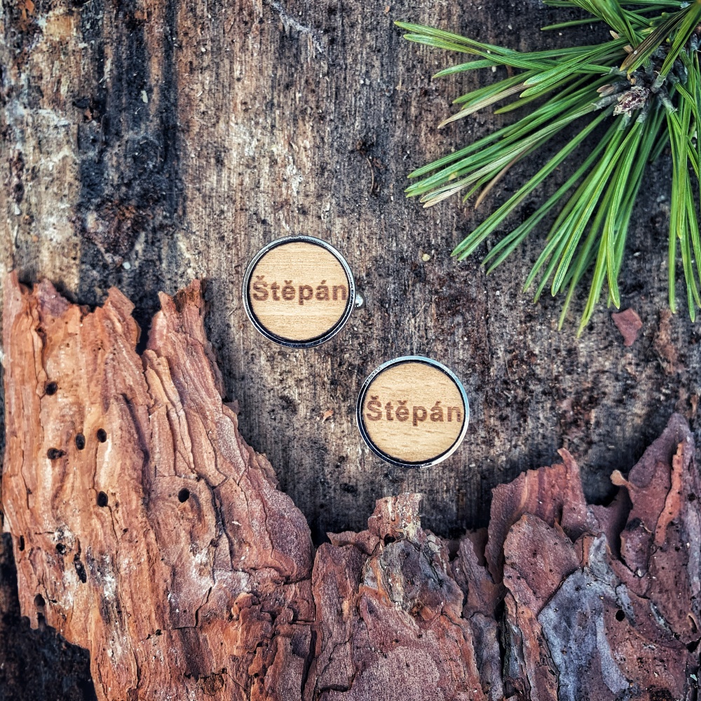 Dřevěné manžetové knoflíčky Štěpán