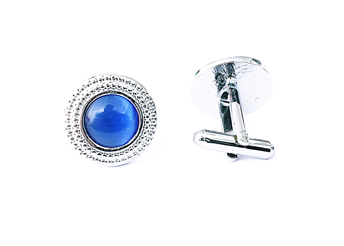 Manžetové knoflíčky Fashion Perla - modrá  