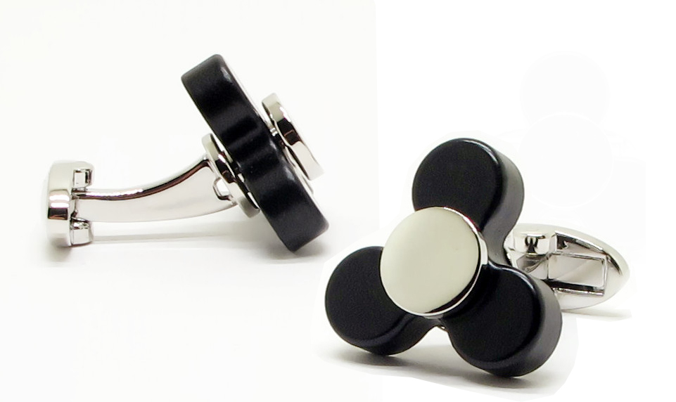 Manžetové knoflíčky Finger spinner černý 