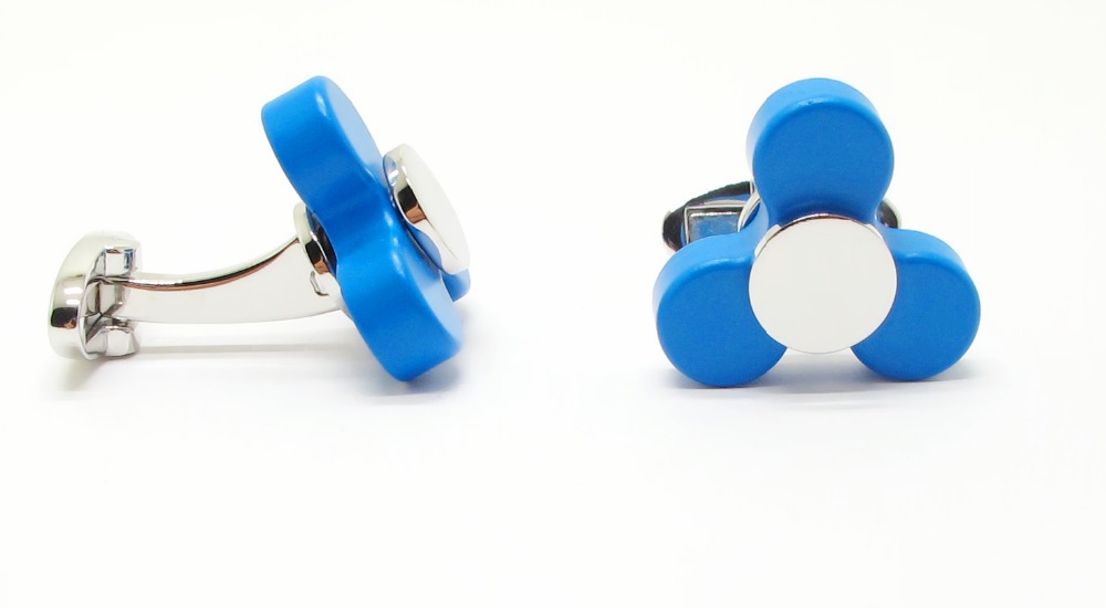 Manžetové knoflíčky Finger spinner modrý 