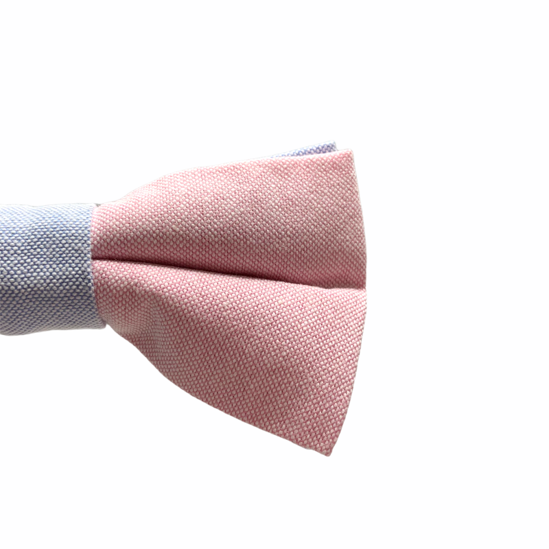 Motýlek Cotton růžovo - modrý 