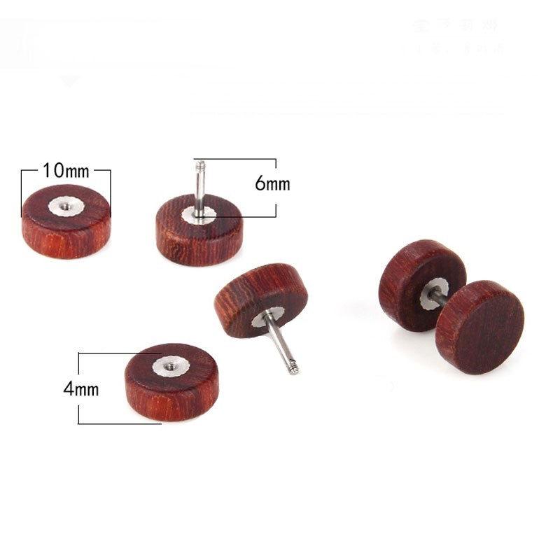 Hnědá náušnice Wood 