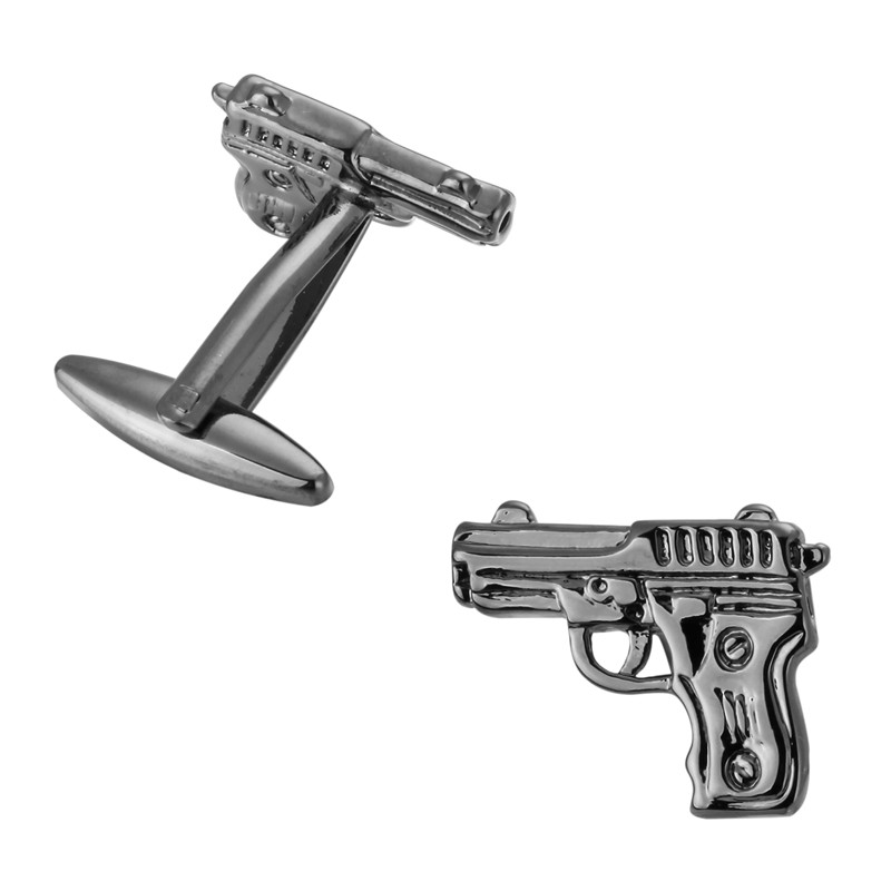 Manžetové knoflíčky Pistole 9 MM - šedá 
