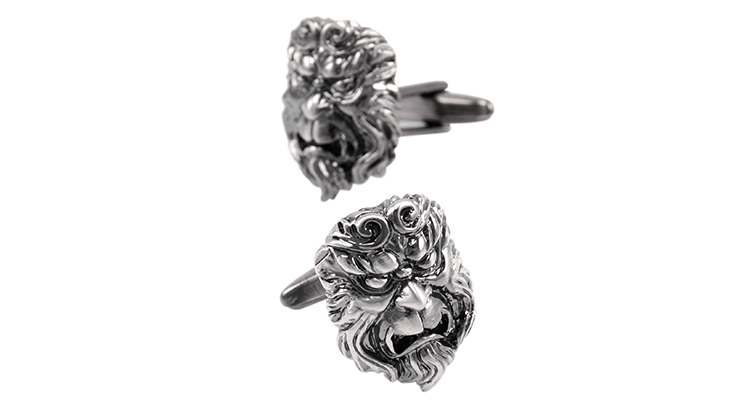 Manžetové knoflíčky Opičí král - šedý