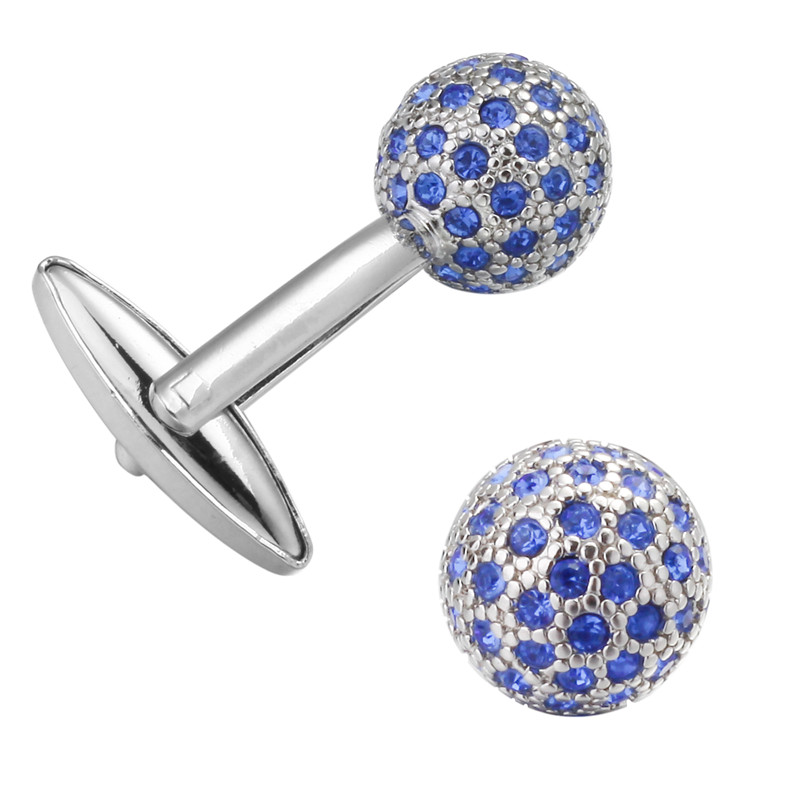 Manžetové knoflíčky Blue krystal Ball 