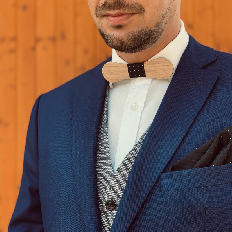 Dřevěný pánský motýlek Mahoosive Lollipop - x