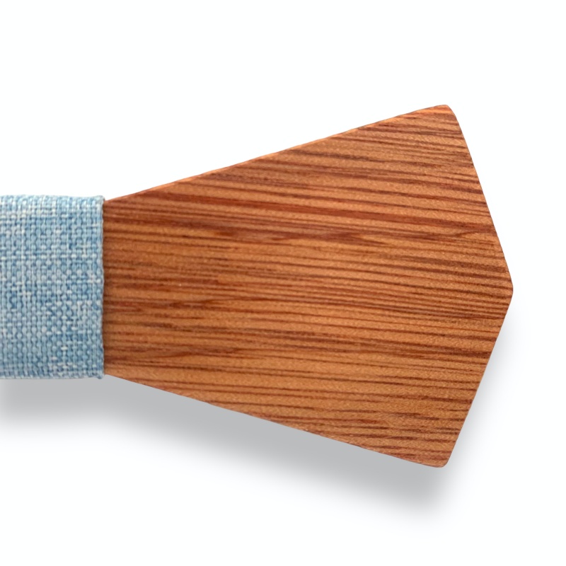 Dřevěný pánský motýlek Mahoosive Slim - modrásek 