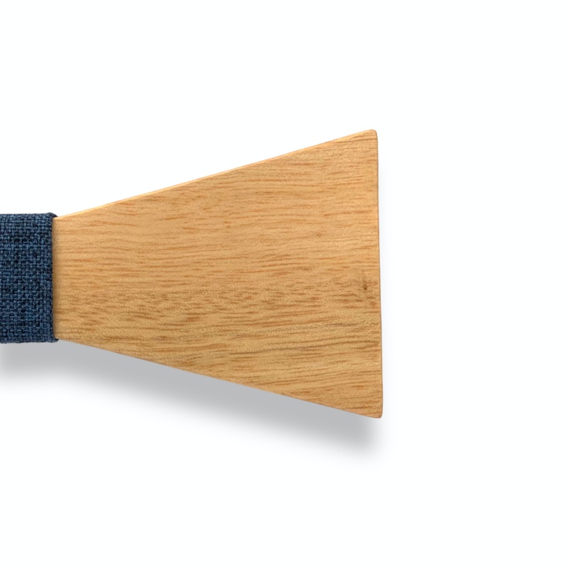 Dřevěný pánský motýlek Mahoosive Premier - modrý 