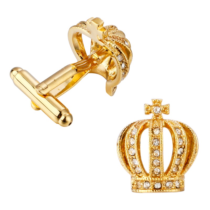 Manžetové knoflíčky Královská koruna zlatá  