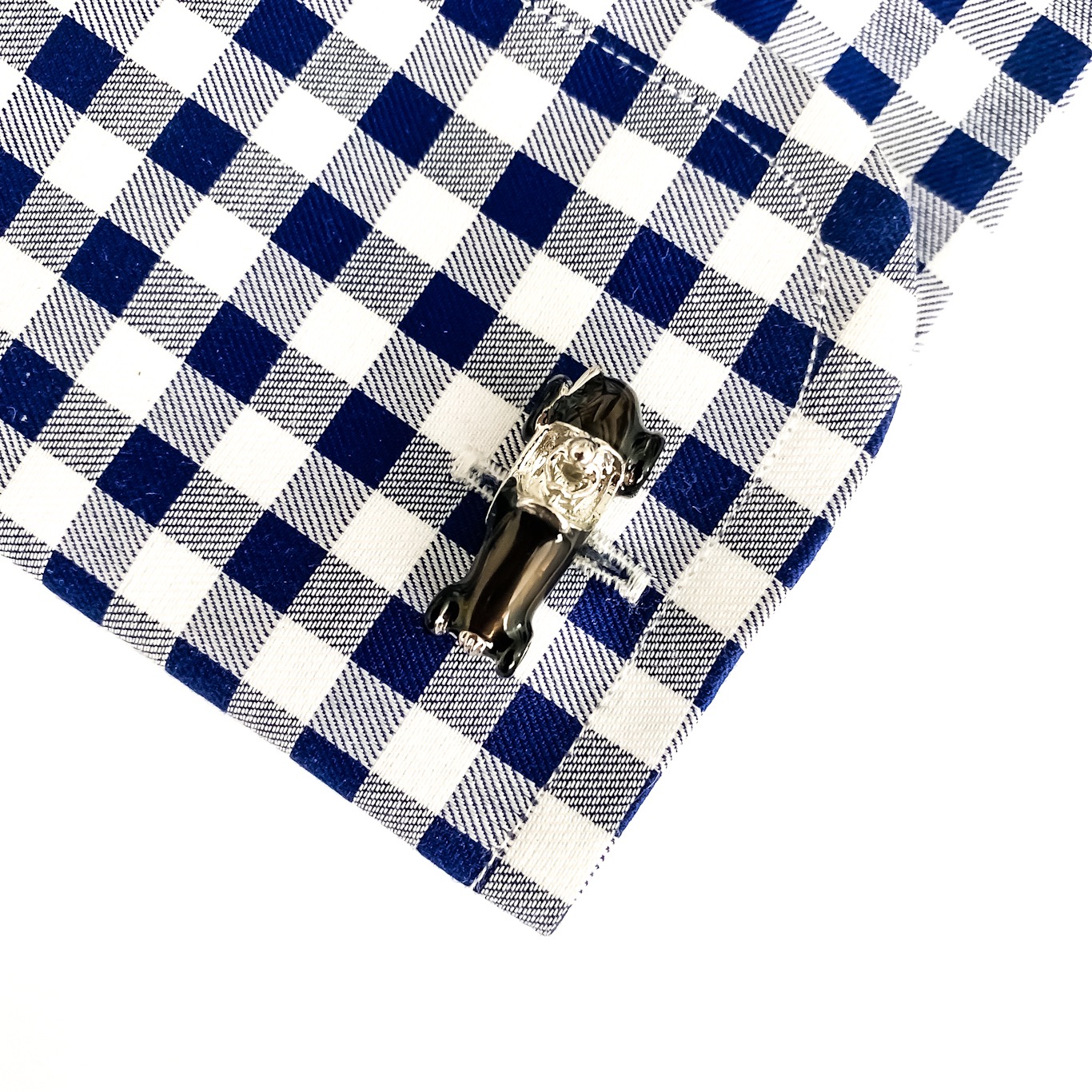 Manžetové knoflíčky Retro Formule černá 