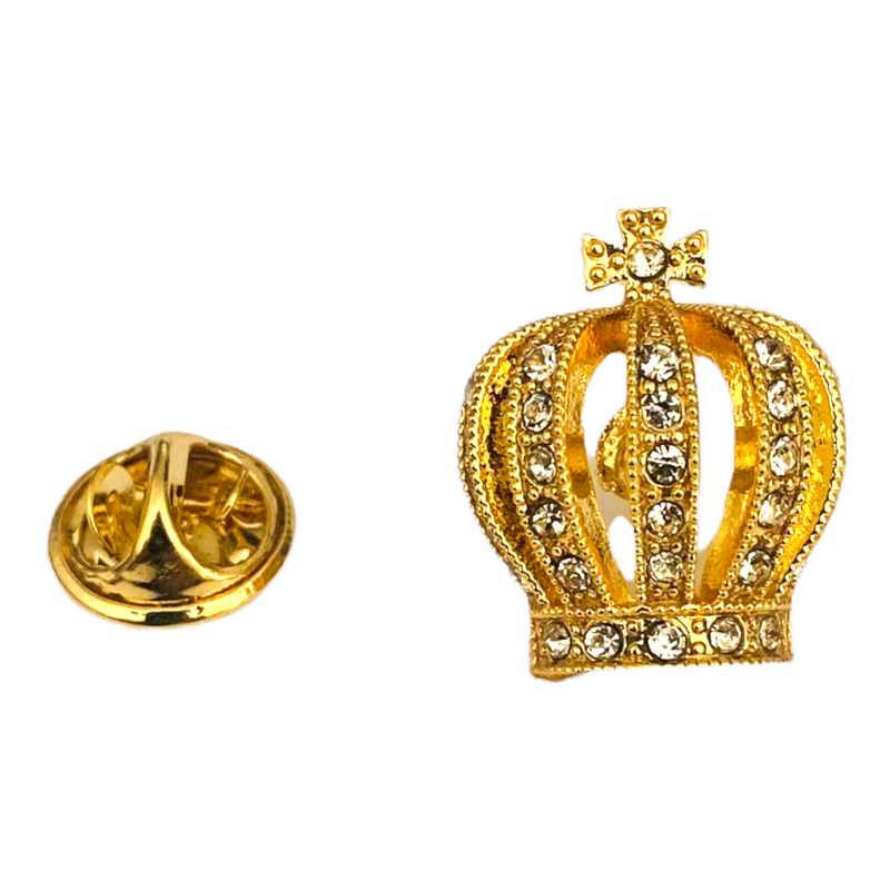 Brož Královská koruna zlatá 