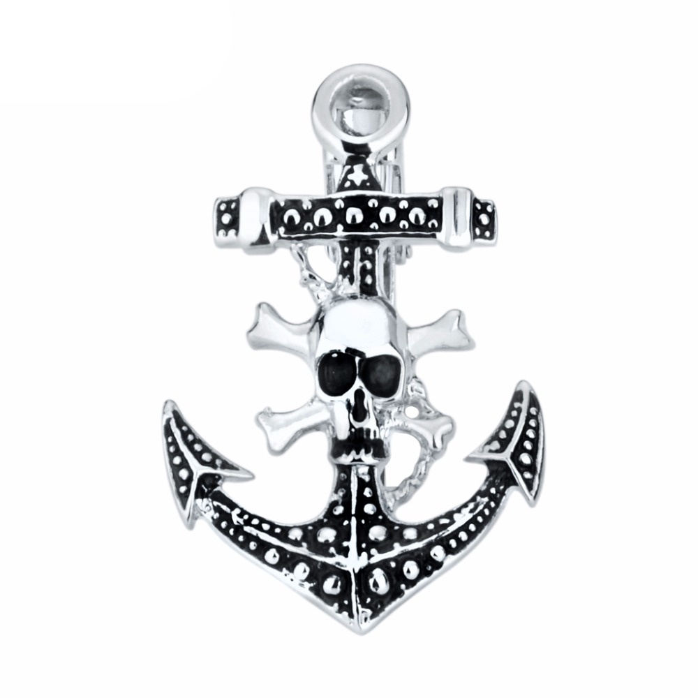 Spona na kravatu Kotva skulls 