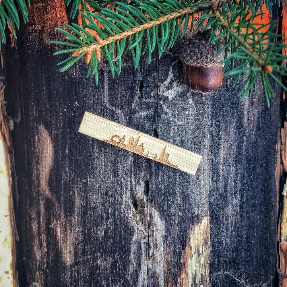 Dřevěná spona na kravatu Londýn 