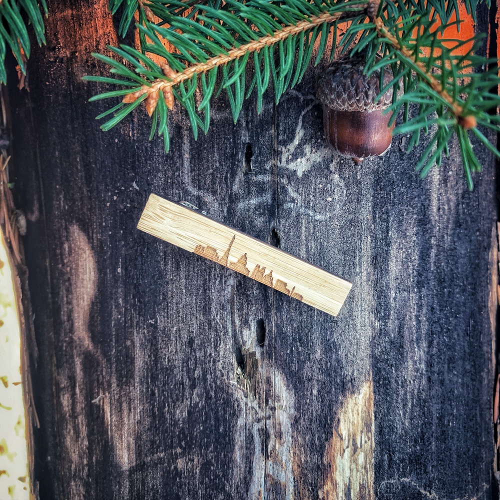 Dřevěná spona na kravatu Paříž 