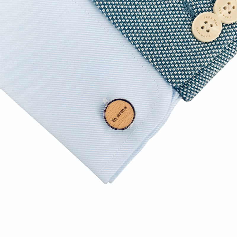 Dřevěné manžetové knoflíčky Brothers in arms 