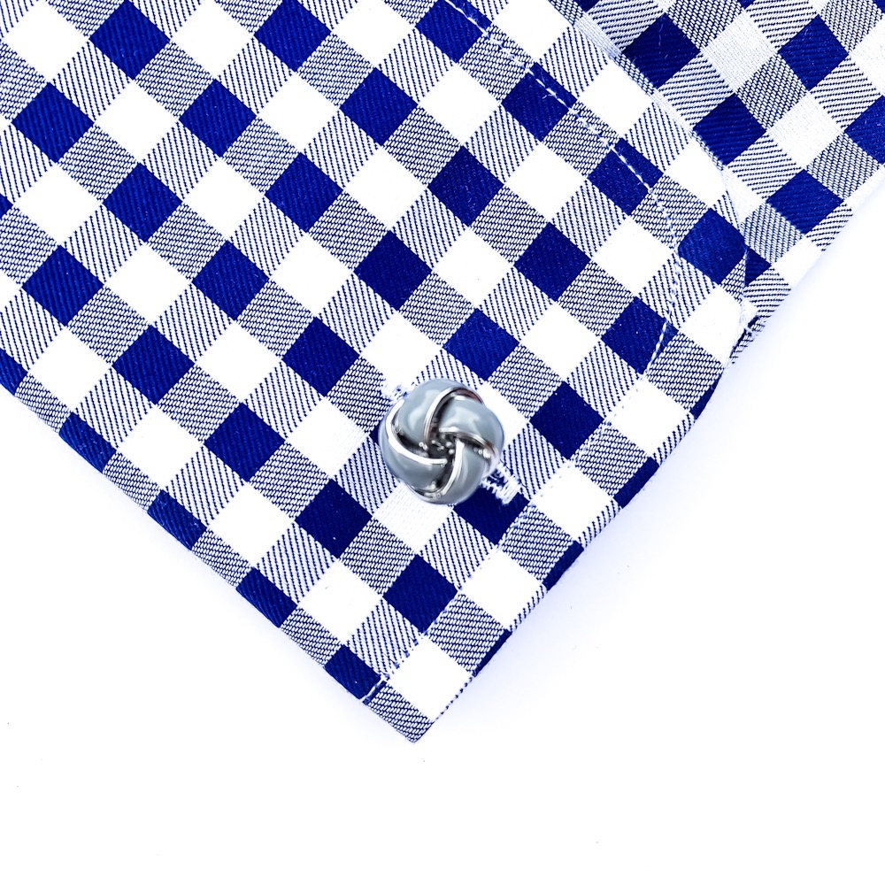 Manžetové knoflíčky Uzel - šedý 