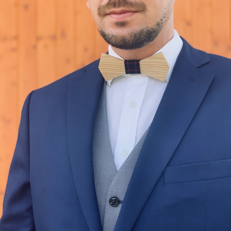 Dřevěný pánský motýlek Slim Line 