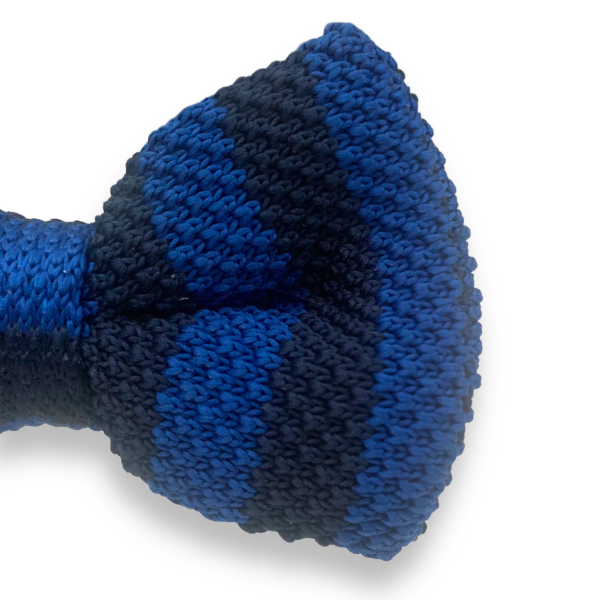 Modrý pánský motýlek Knit