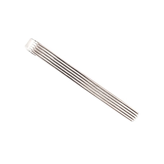 Stříbrná spona na kravatu Silver stripe