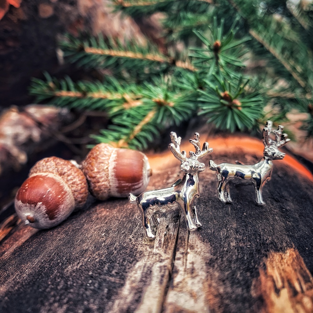 Manžetové knoflíčky stříbrný Jelen 