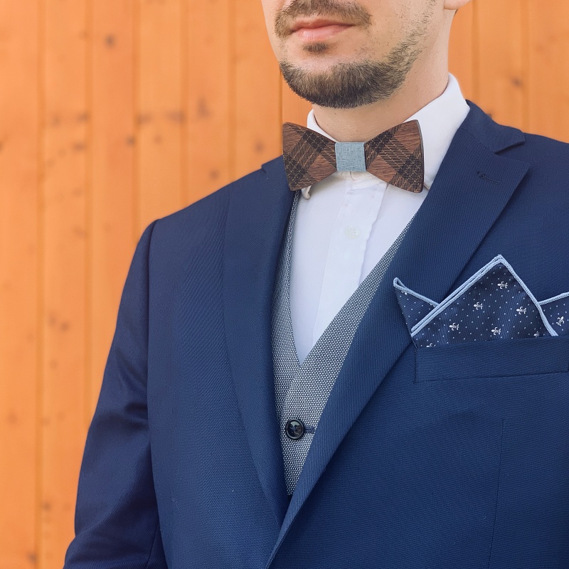 Modrý kapesník do saka Sparta ornament