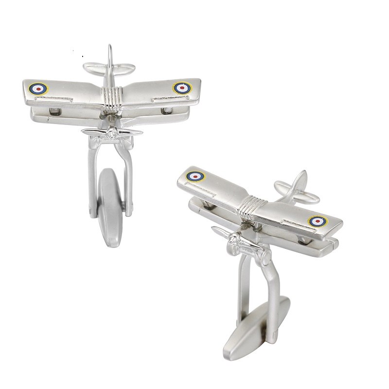 Manžetové knoflíčky Letadlo dvouplošník RAF