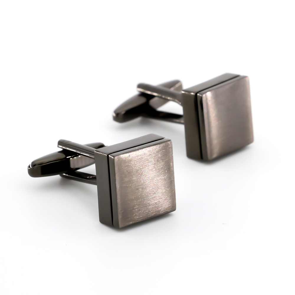 Manžetové knoflíčky Gunmetal square