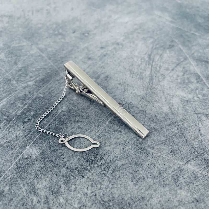 Stříbrná spona na kravatu Longlines 