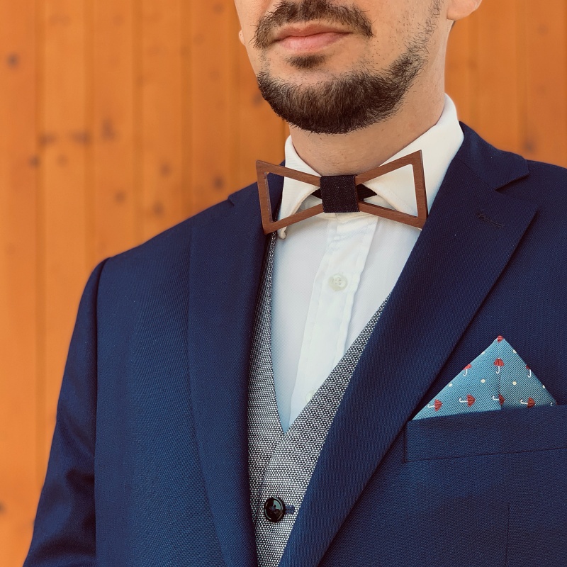 Modrý kapesník do saka Deštník 