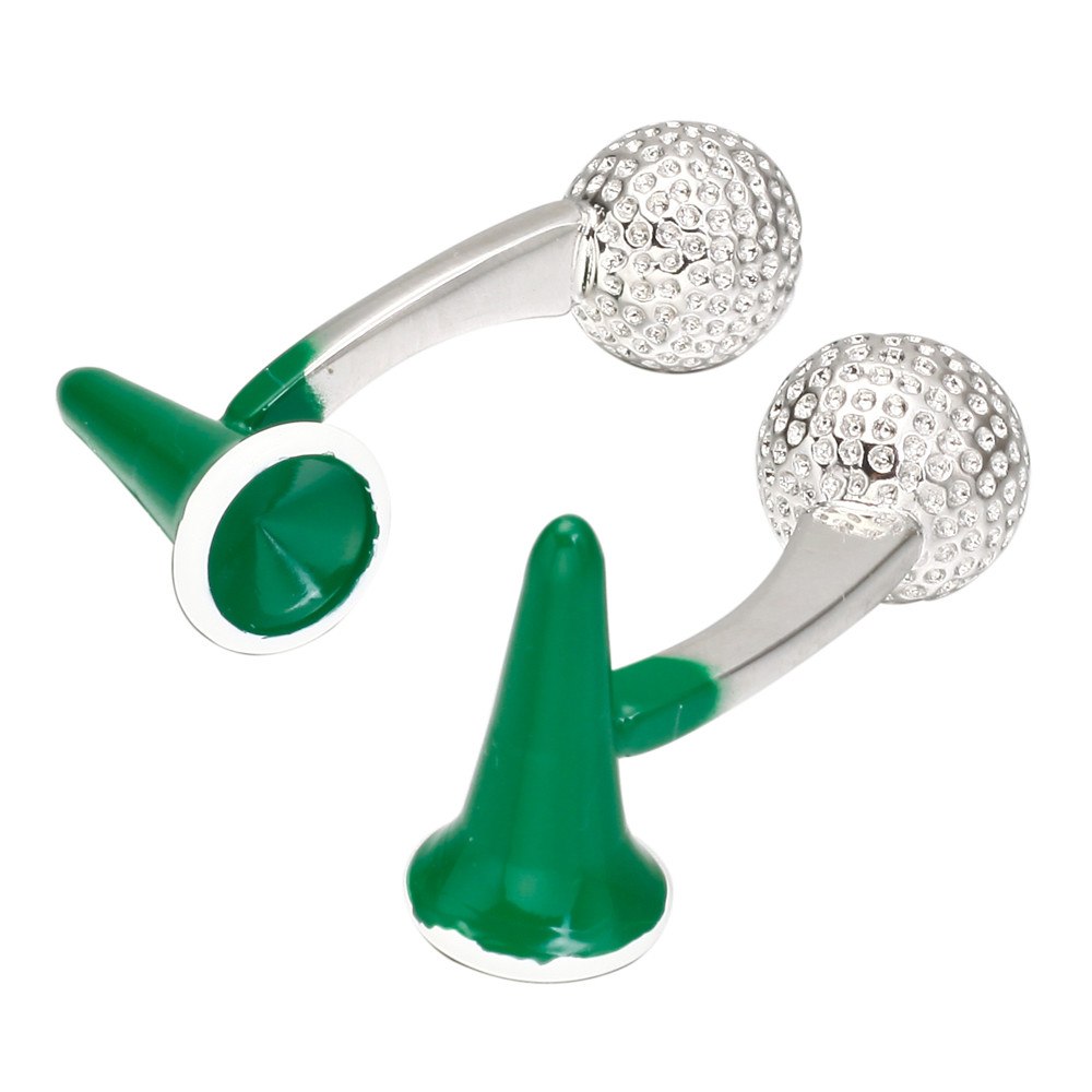 Manžetové knoflíčky Golfová týčka + míčky 