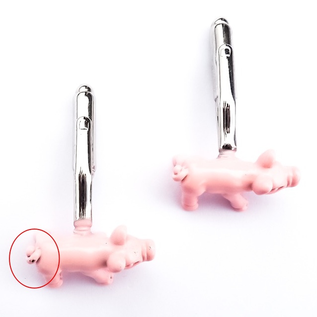 Manžetové knoflíčky Prasátko - II. jakost 