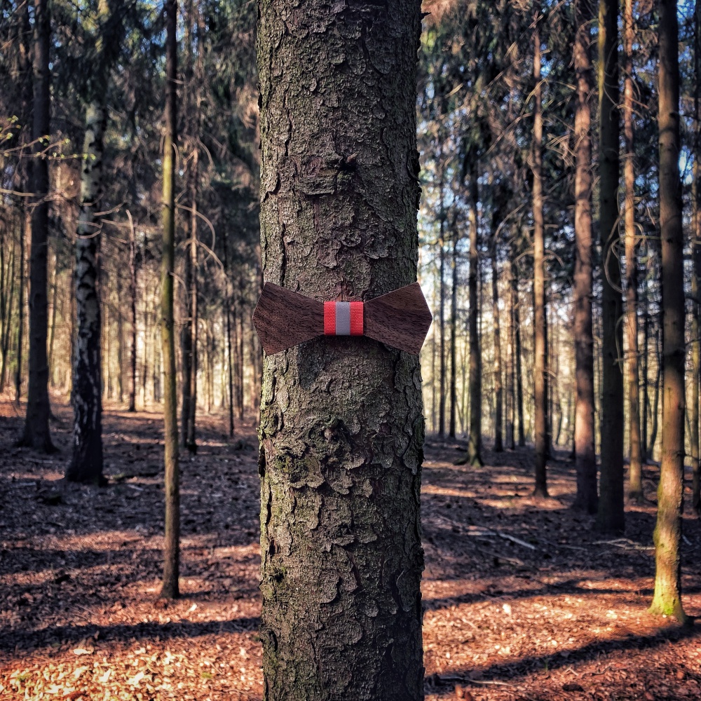 Dřevěný pánský motýlek Slim Reflex 