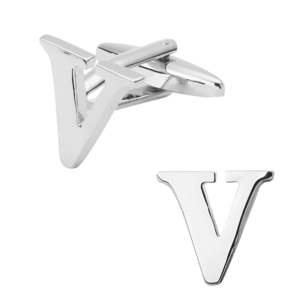 Manžetový knoflíček Iniciál V - malý 