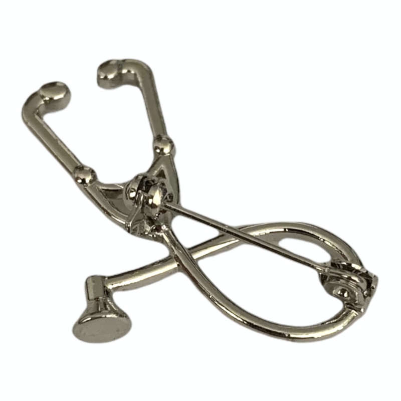 Stříbrná brož Stetoskop 